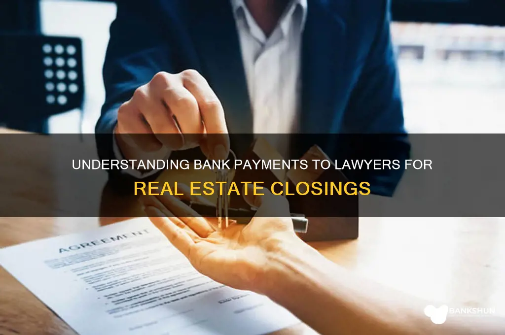 what do banks pay lawyers for closings