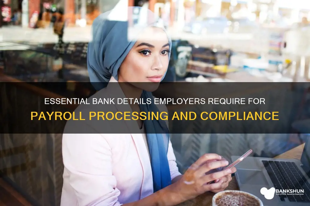 what do employers need for bank details