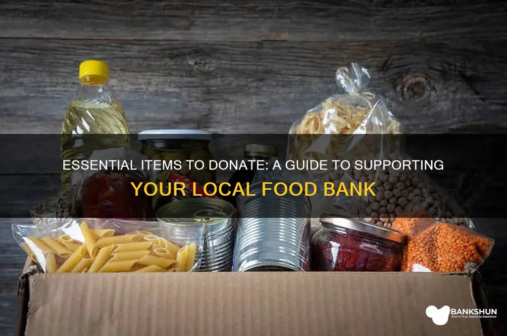 what do i need for food bank