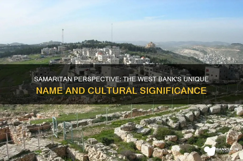 what do samaritians call the west bank