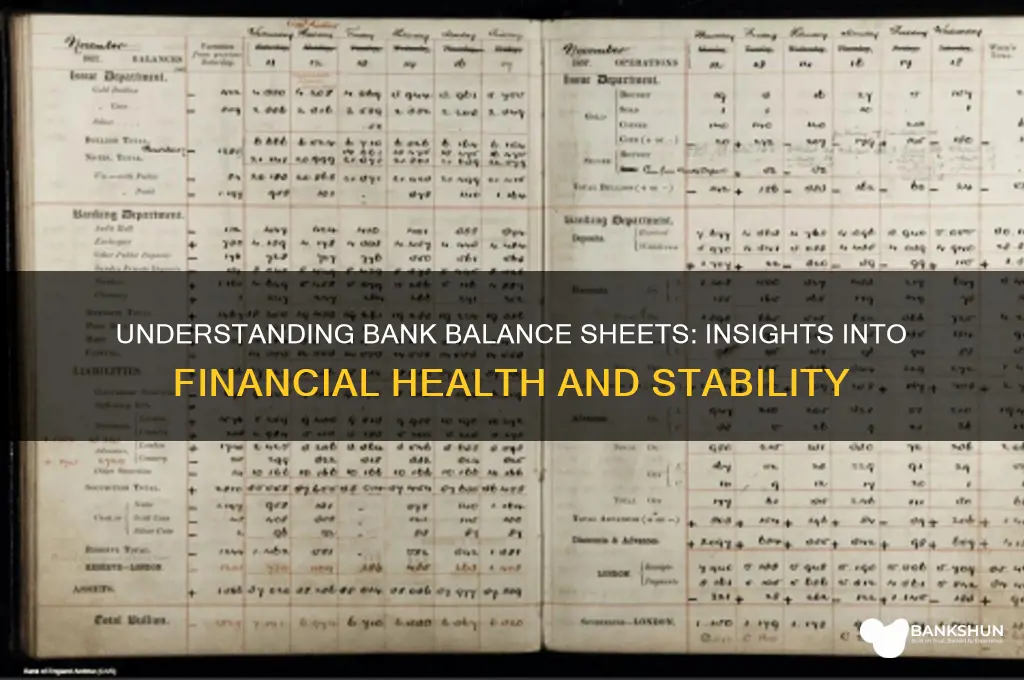 what do the banks balance sheets show