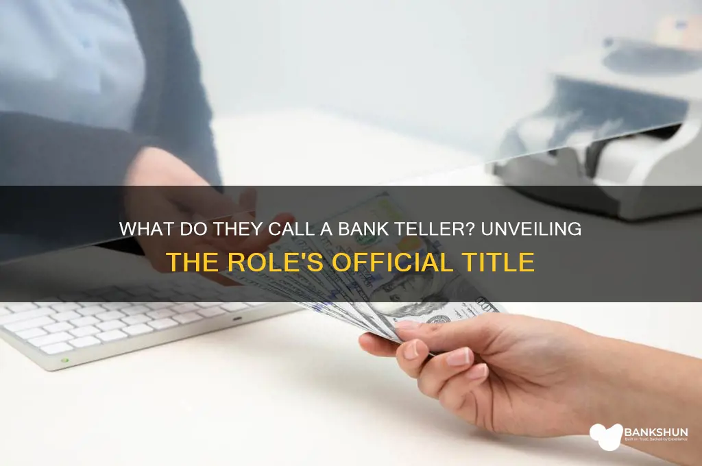 what do they call a bank teller