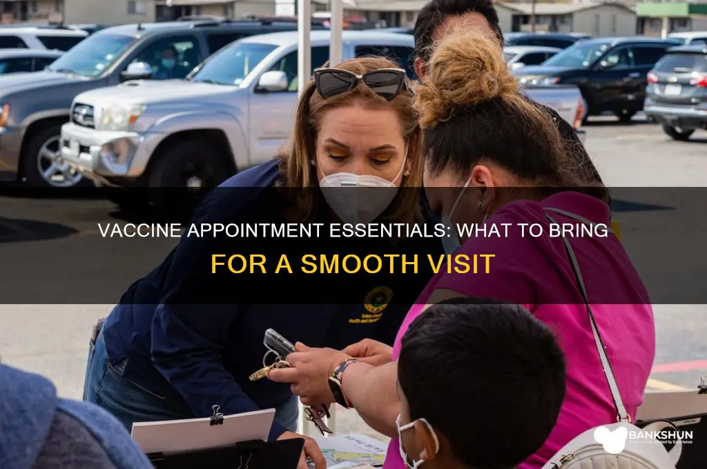 what do you bring to vaccine appointment