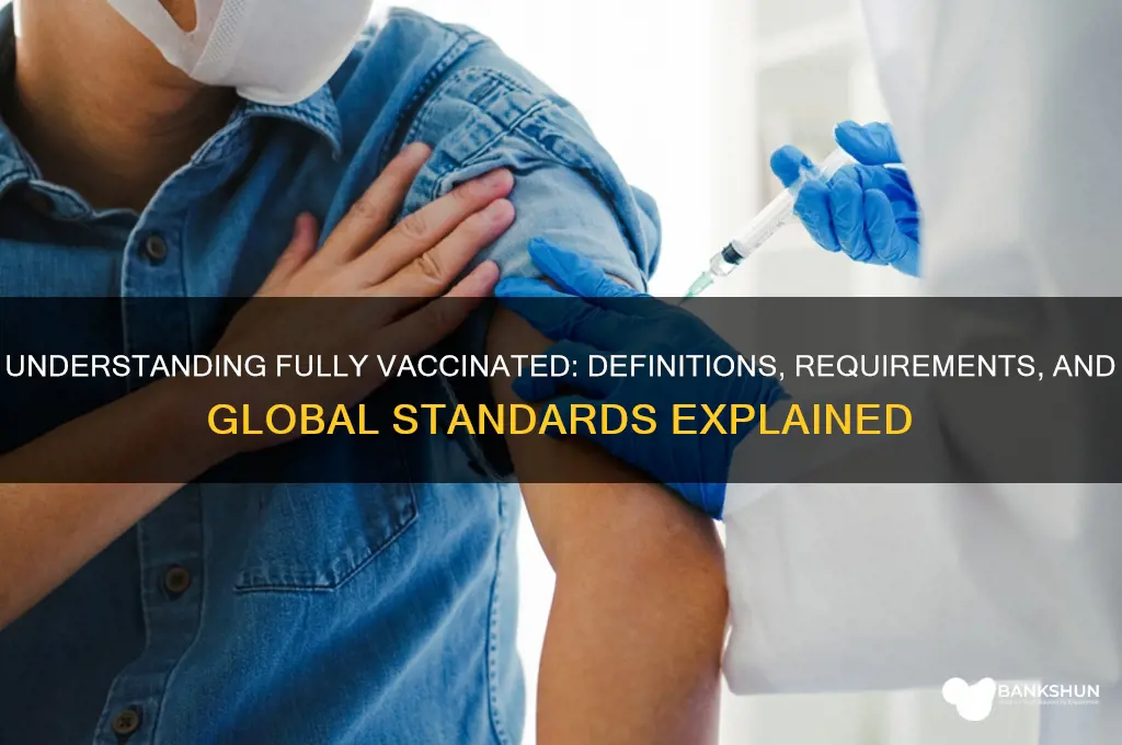what do you mean by fully vaccinated