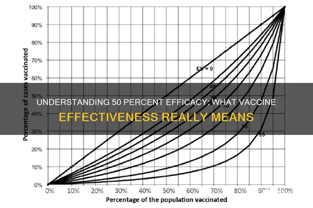 what does 50 percent efficacy vaccine mean