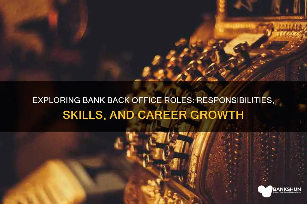 what does a bank back office job