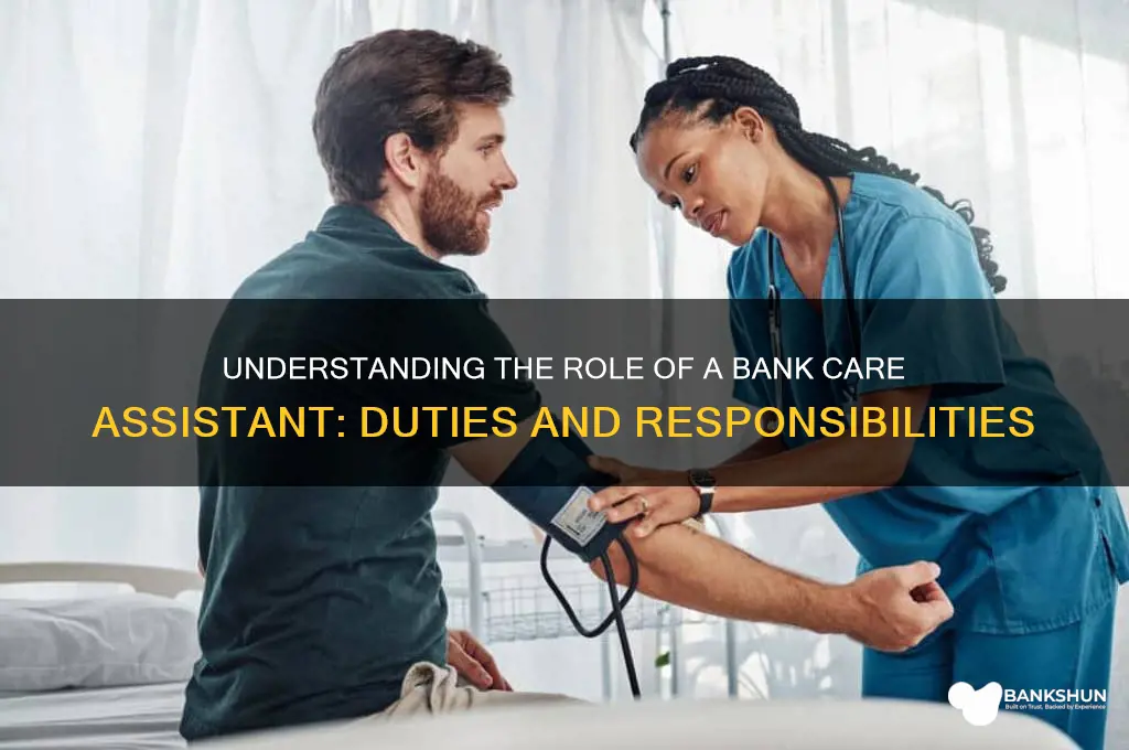 what does a bank care assistant do
