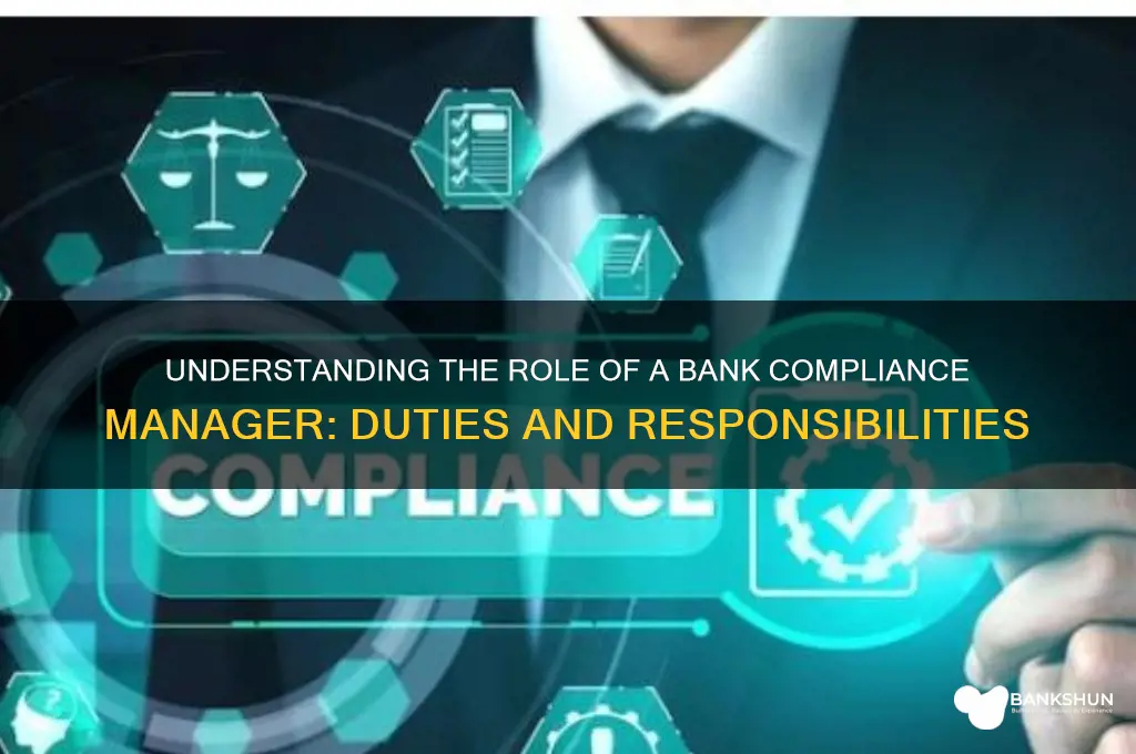 what does a bank compliance manager do