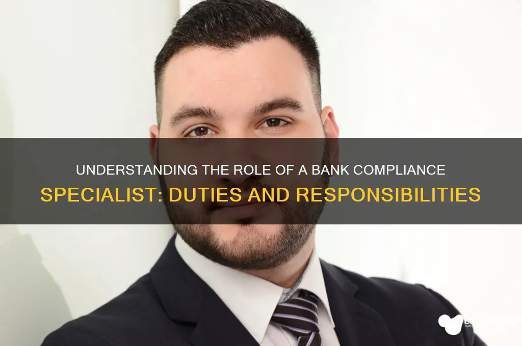 what does a bank compliance specialist do
