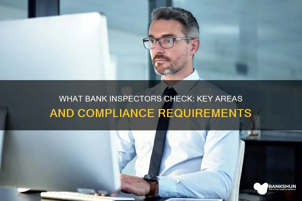 what does a bank inspector look for