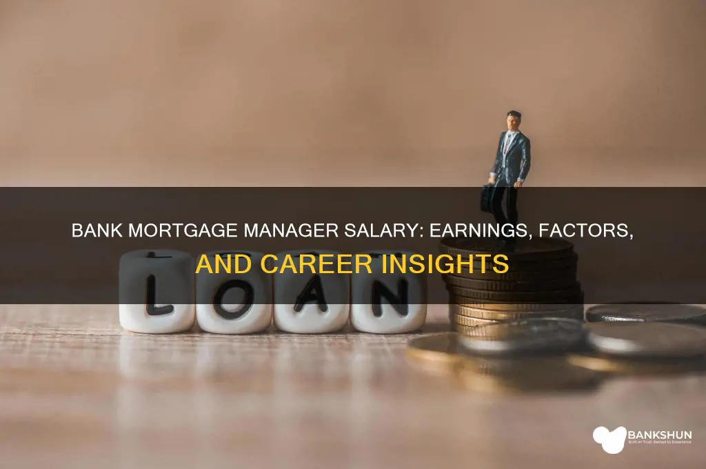 what does a bank mortgage manager salary