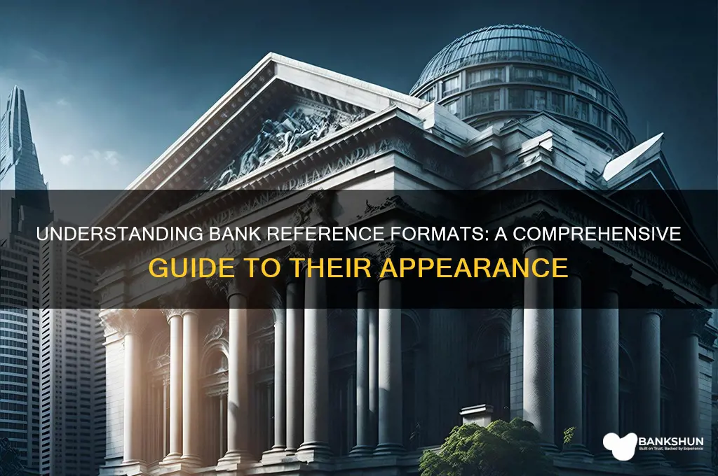 what does a bank reference look like