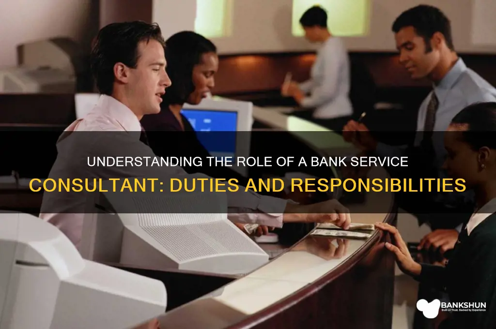 what does a bank service consultant do