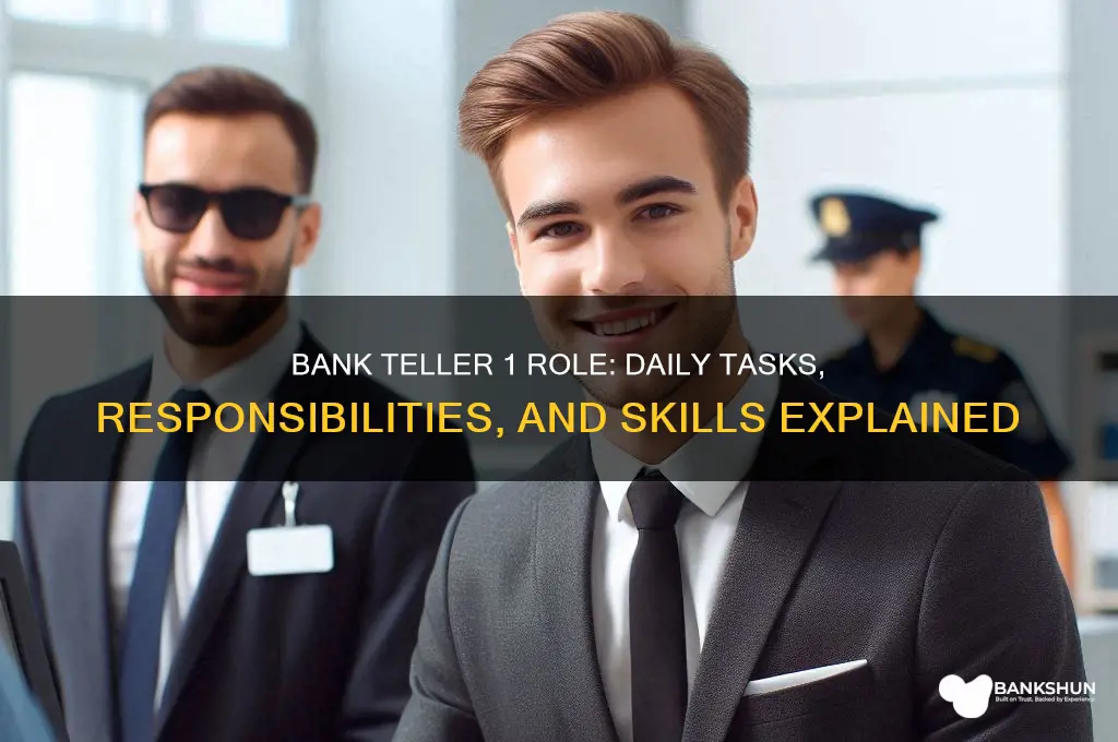what does a bank teller 1 do