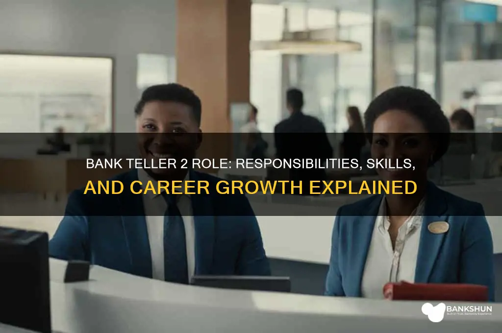what does a bank teller 2 do