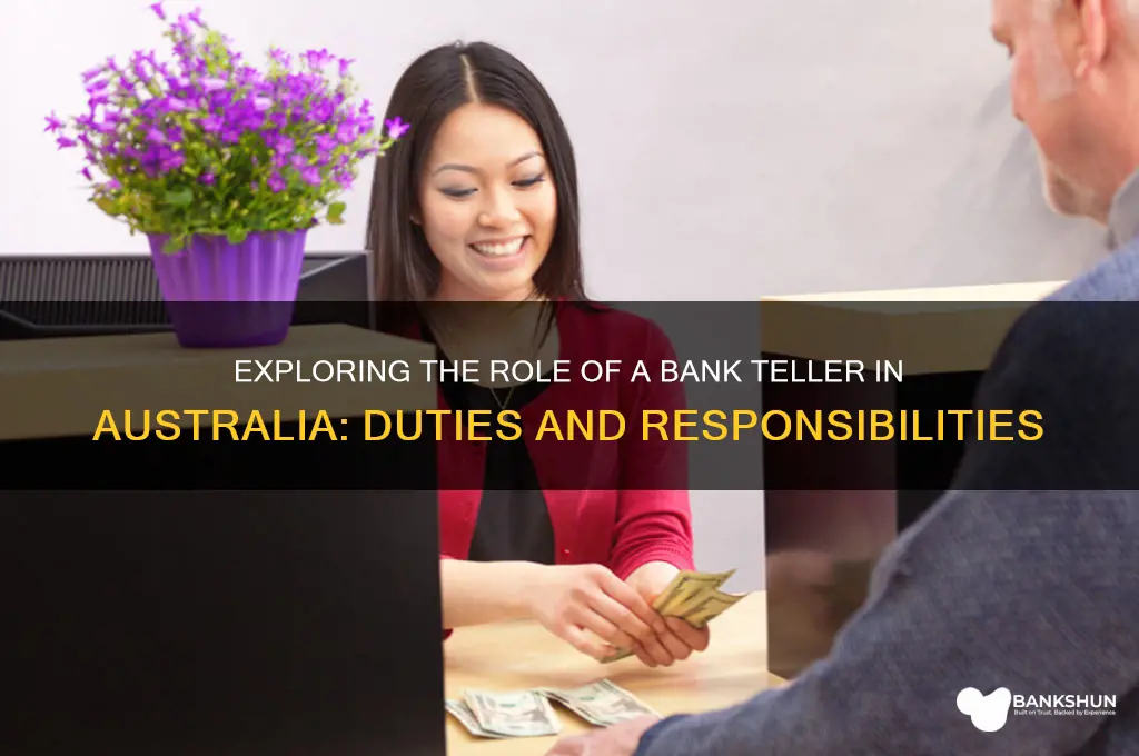 what does a bank teller do australia
