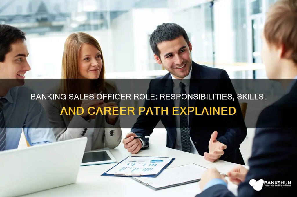 what does a banking sales officer do