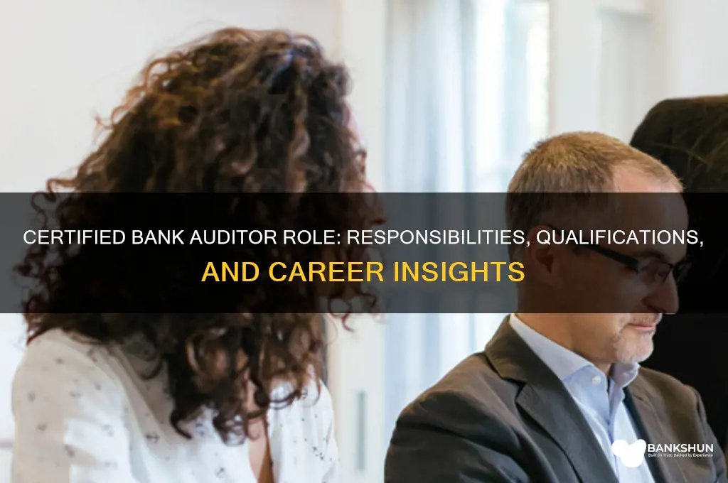 what does a certified bank auditor do