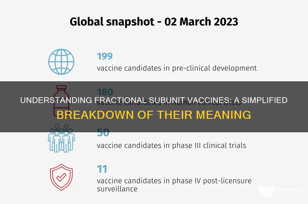 what does a fractional subunit vaccine mean