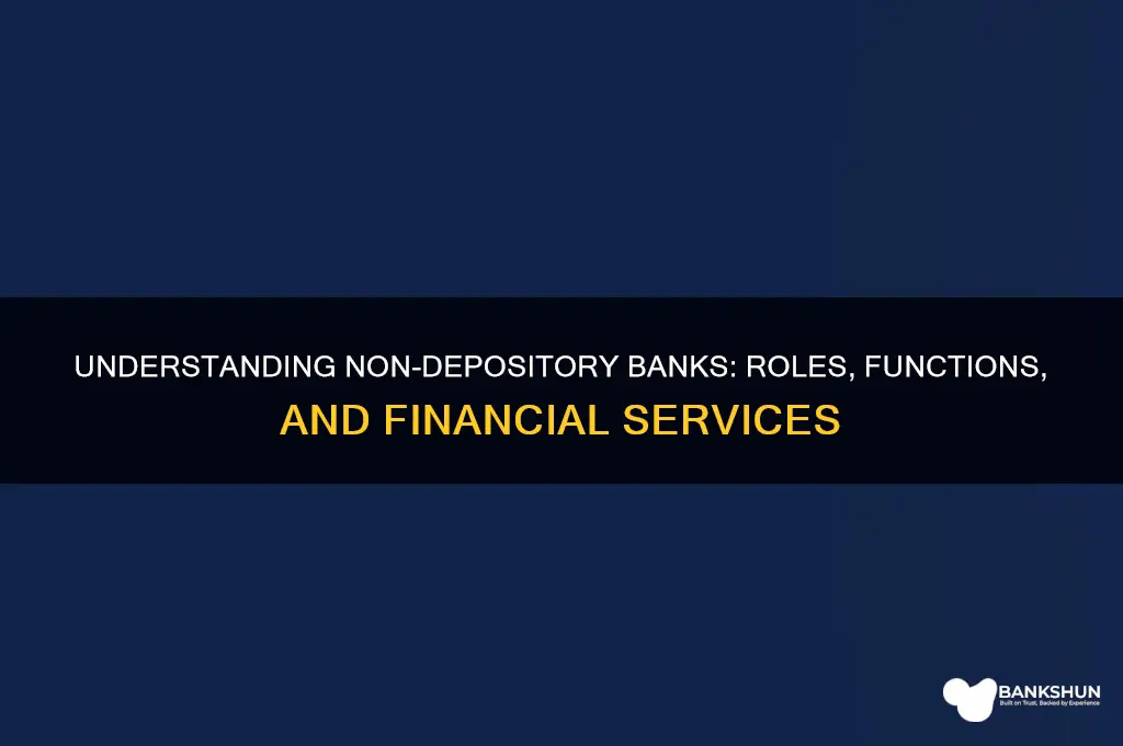 what does a non depository bank do