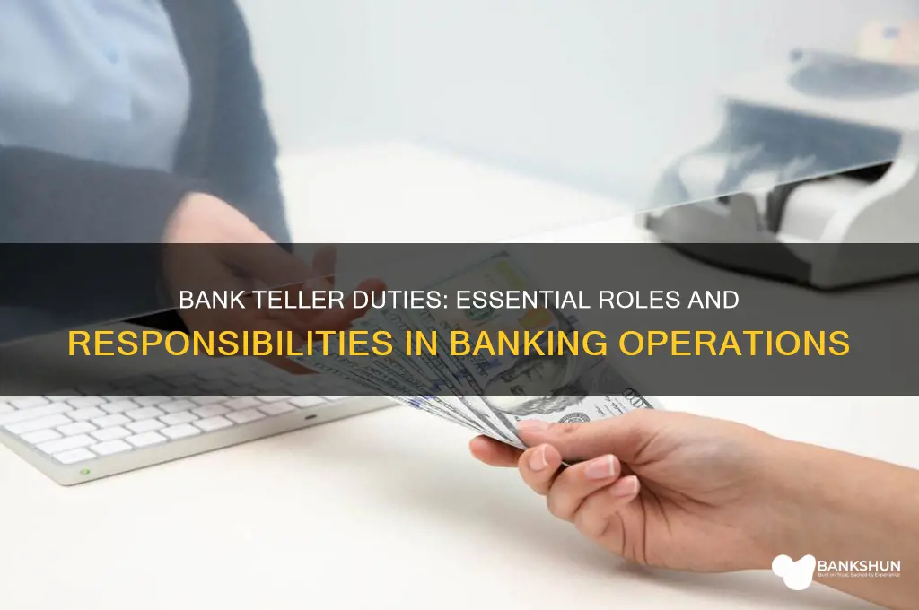 what does a teller do in banking