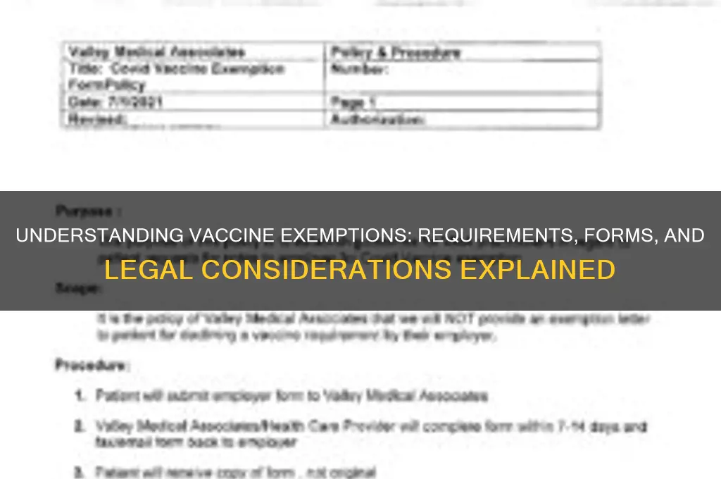 what does a vaccine exemption look like
