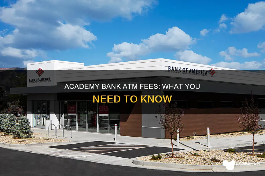 what does academy bank charge for atm