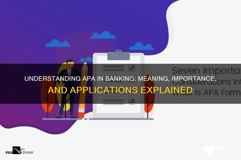 what does apa stand for in banking