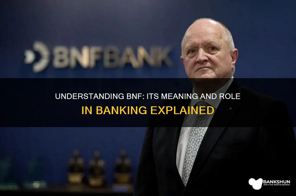what does bnf stand for in banking