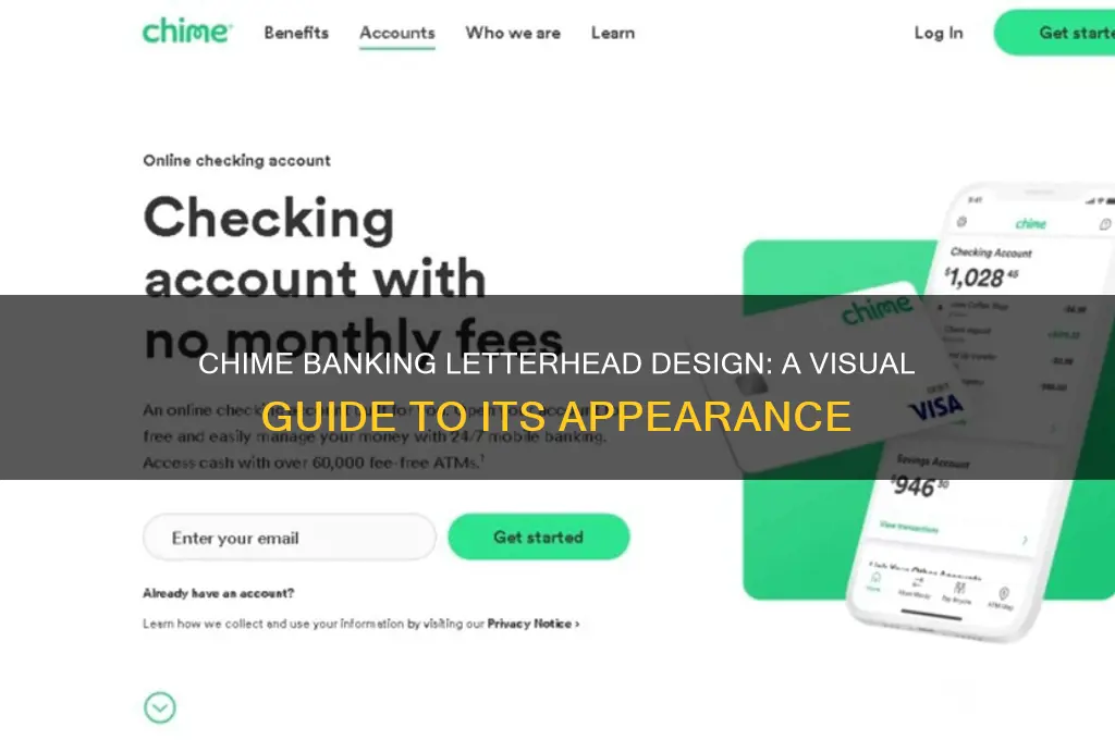 what does chime banking letterhead look like