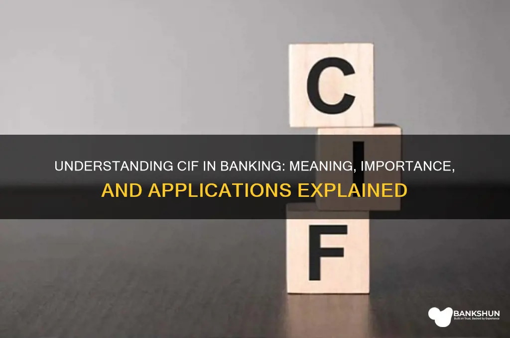 what does cif stand for in banking