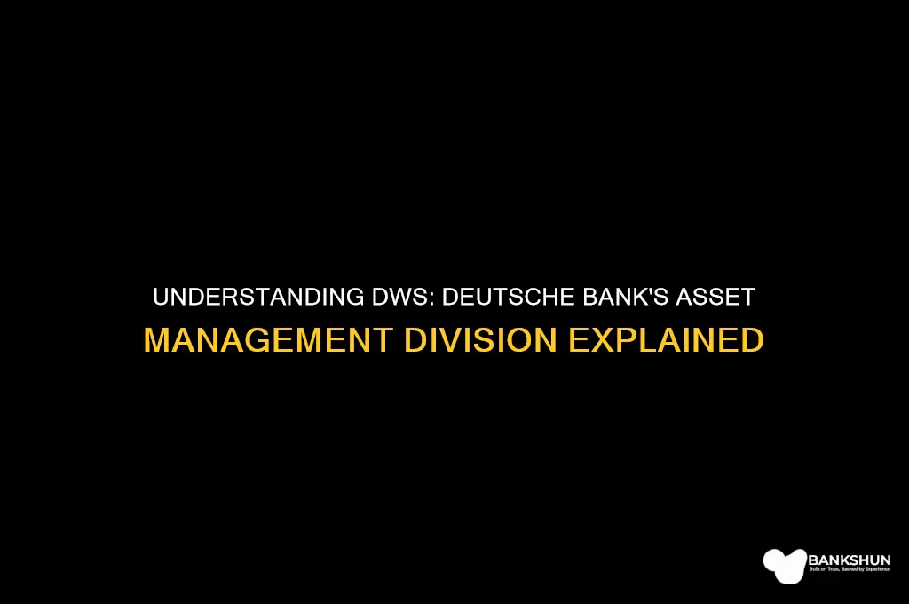 what does dws stand for deutsche bank