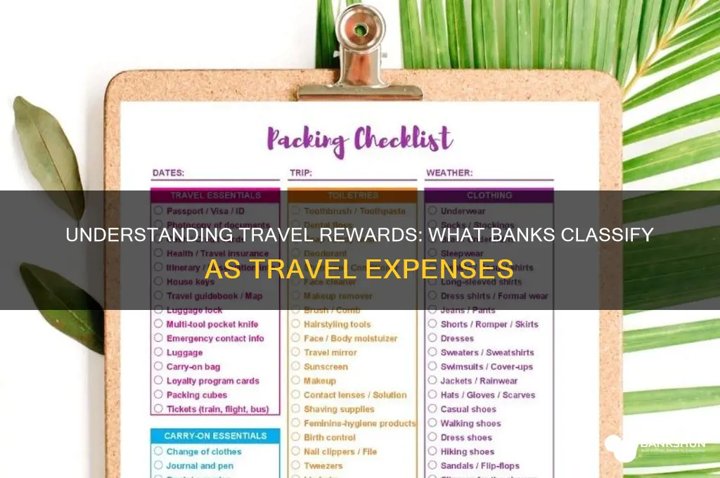 what does each bank consider travel category