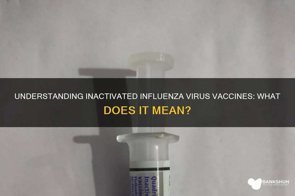 what does influenza virus vaccine inactivated mean