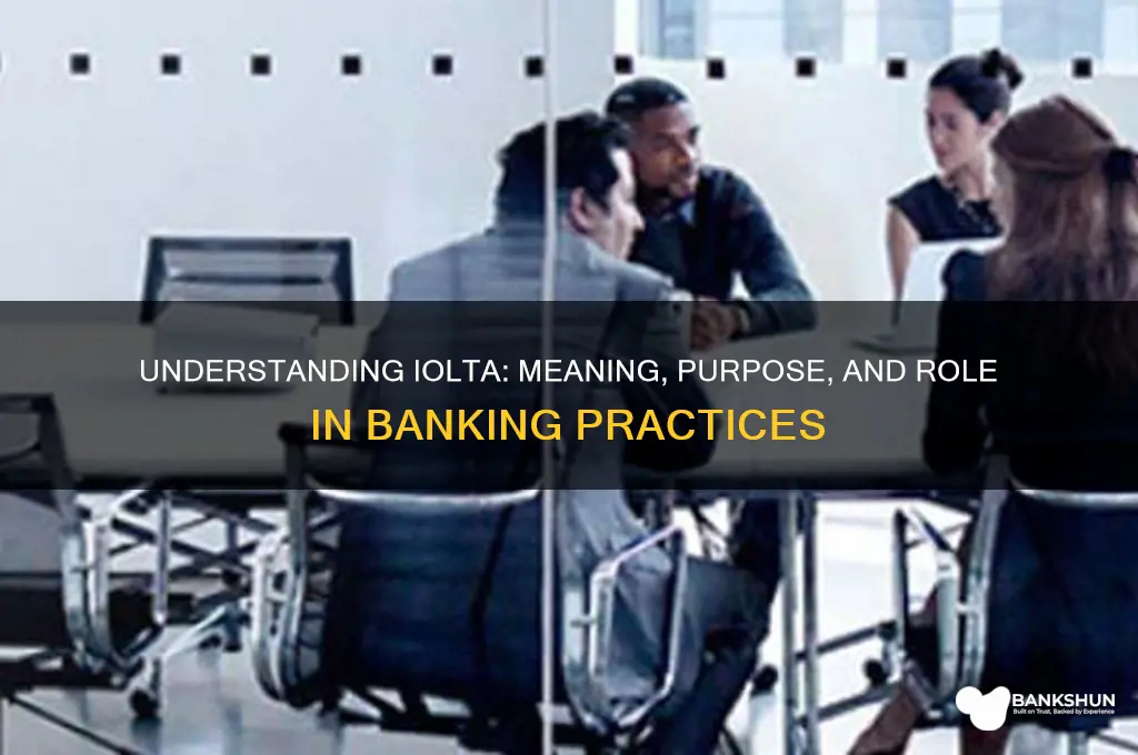 what does iolta stand for in banking