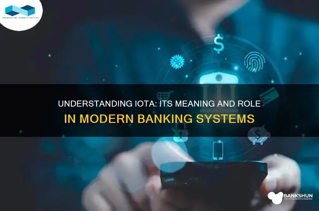 what does iota stand for in banking
