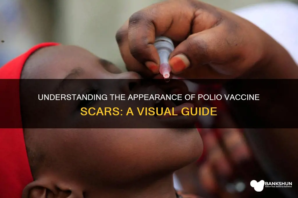 what does polio vaccine scar look like