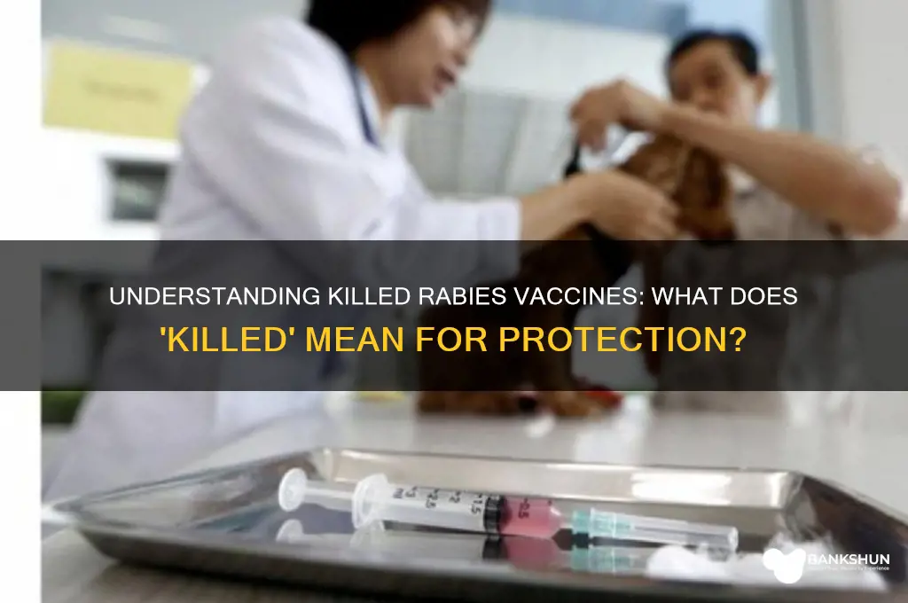 what does rabies vaccine type killed mean