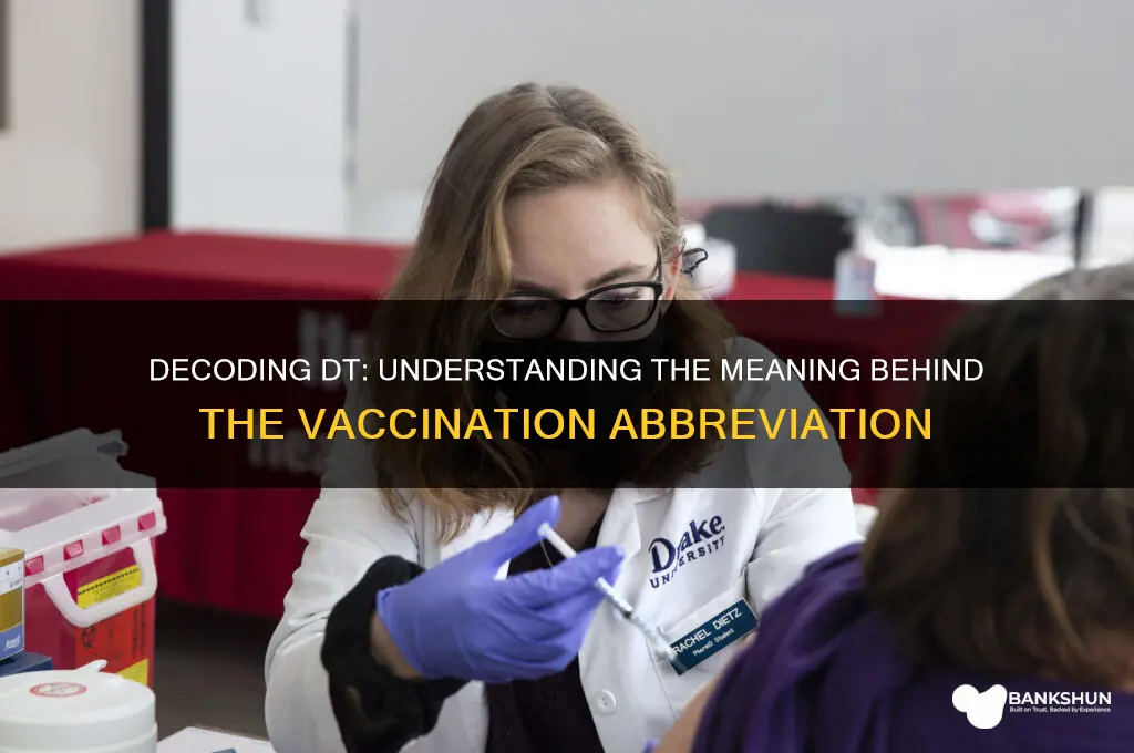 what does the abbreviation dt mean vaccination