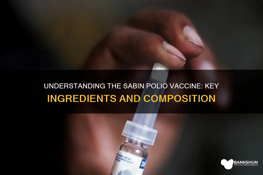 what does the sabin polio vaccine contain