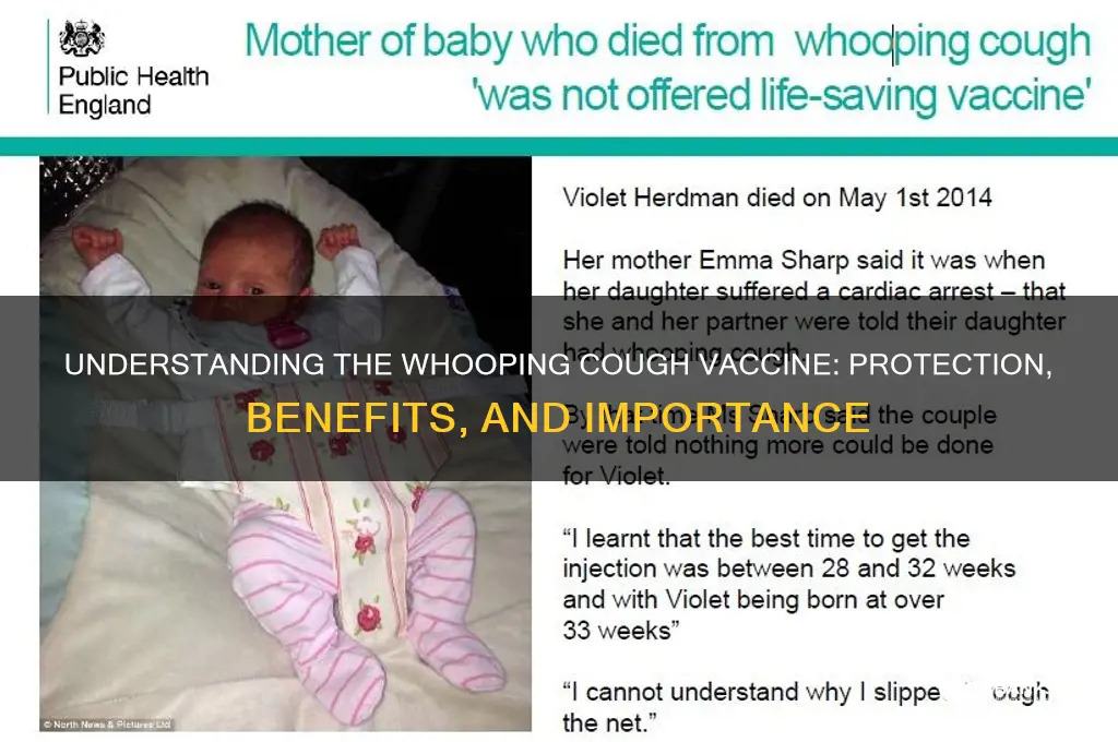 what does the whooping cough vaccine do