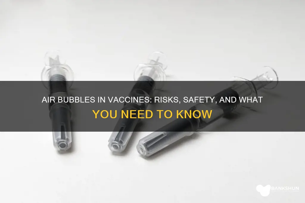 what happens if air bubbles in vaccine
