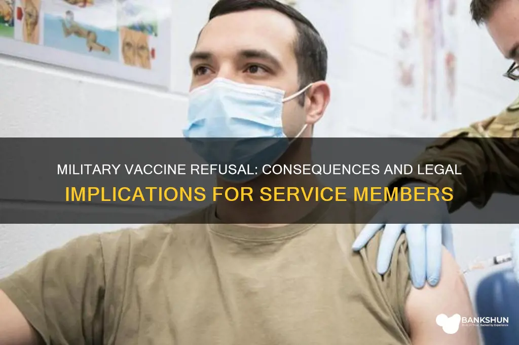 what happens if military member refuses vaccine