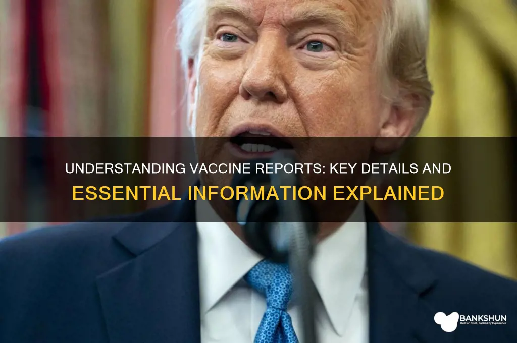 what information is on the vaccine report