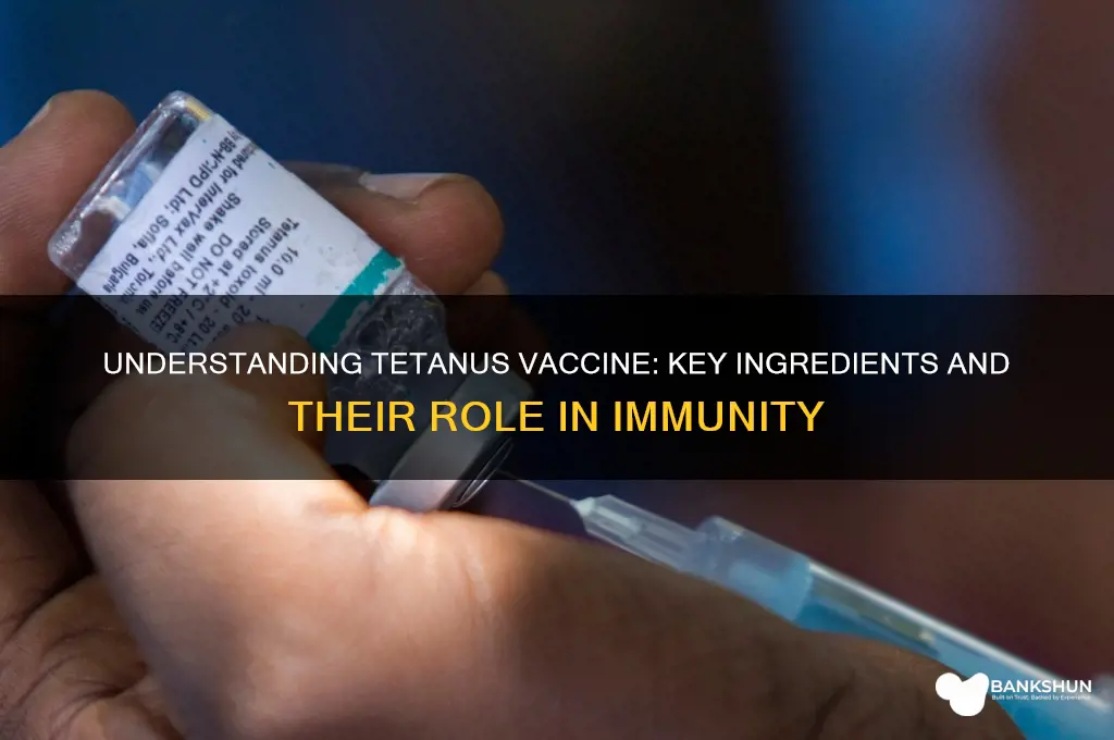 what ingredients are in a tetanus vaccine