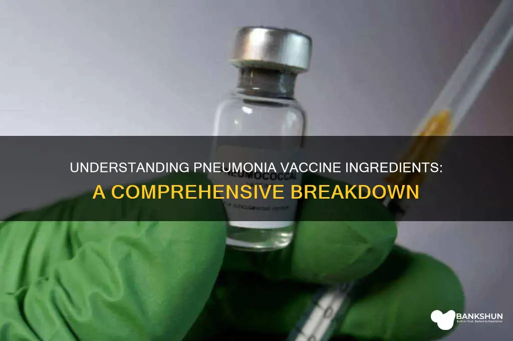 what ingredients are in the pneumonia vaccine