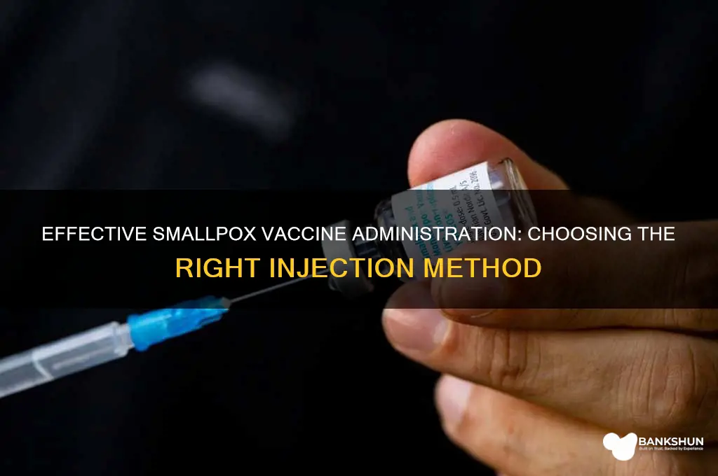 what injection method to administer smallpox vaccine