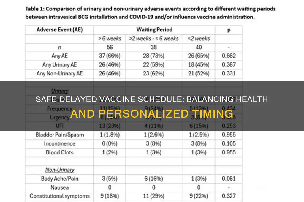 what is a good delayed vaccine schedule