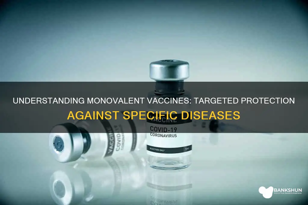 what is a monovalent vaccine developed for