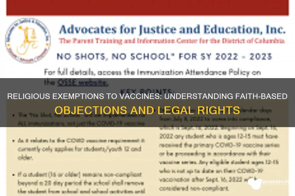what is a relgioius exception to vaccines